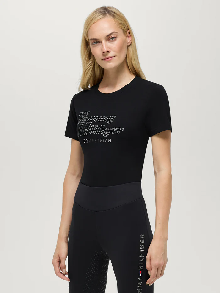 TH17WSST136-003_02 tommy Malibu Rhinestone
tshirt black
M - immagine 1